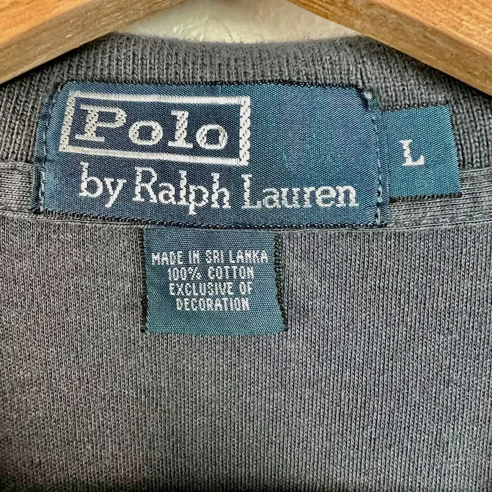 Polo Ralph Lauren Large Dark Gray Soft Knit Cotton‎ Polo Short Sleeve Shirt